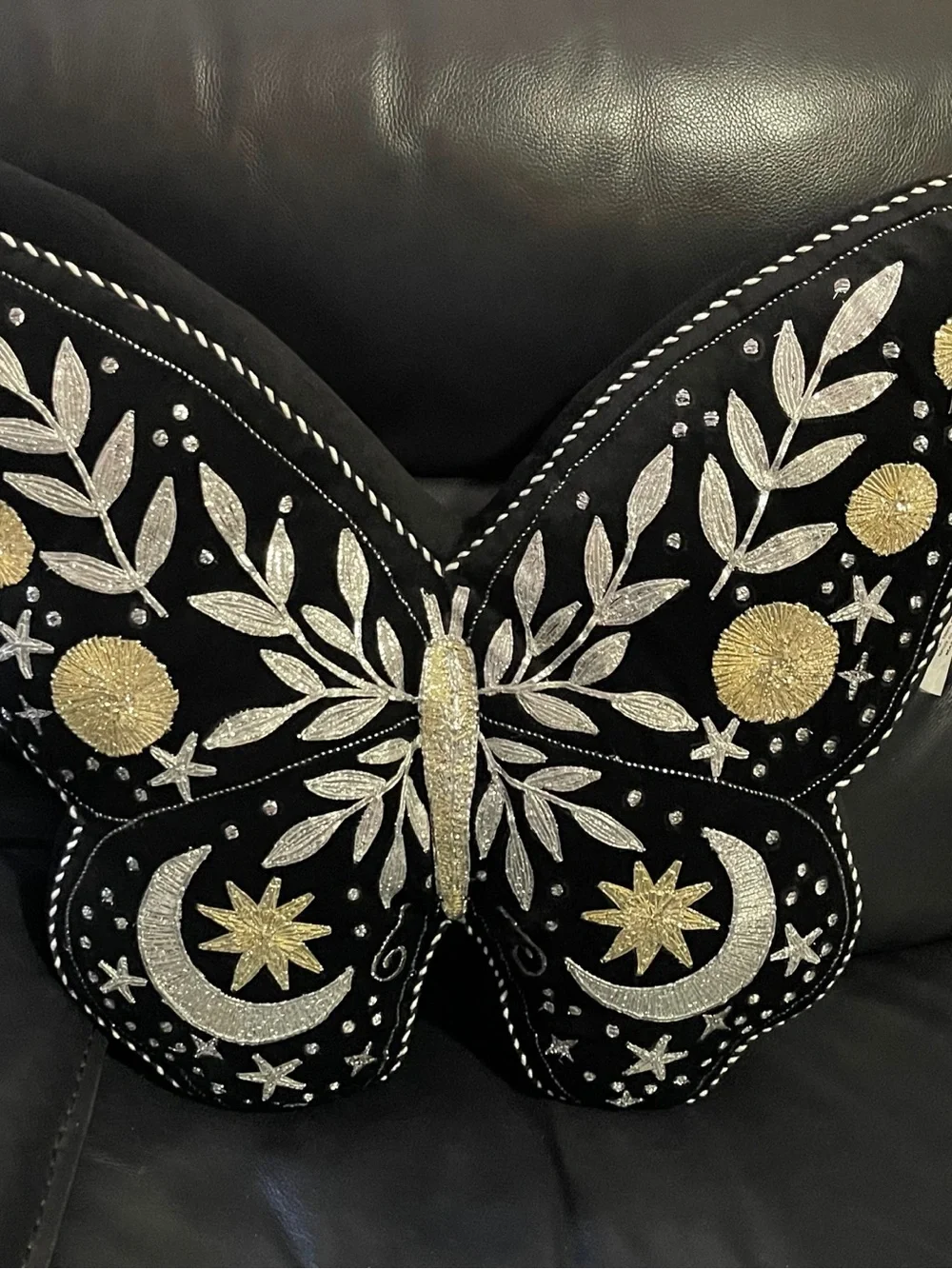 Halloween Cynthia Rowley Butterfly Shaped Pillow - Halloween Celestial Butterfly